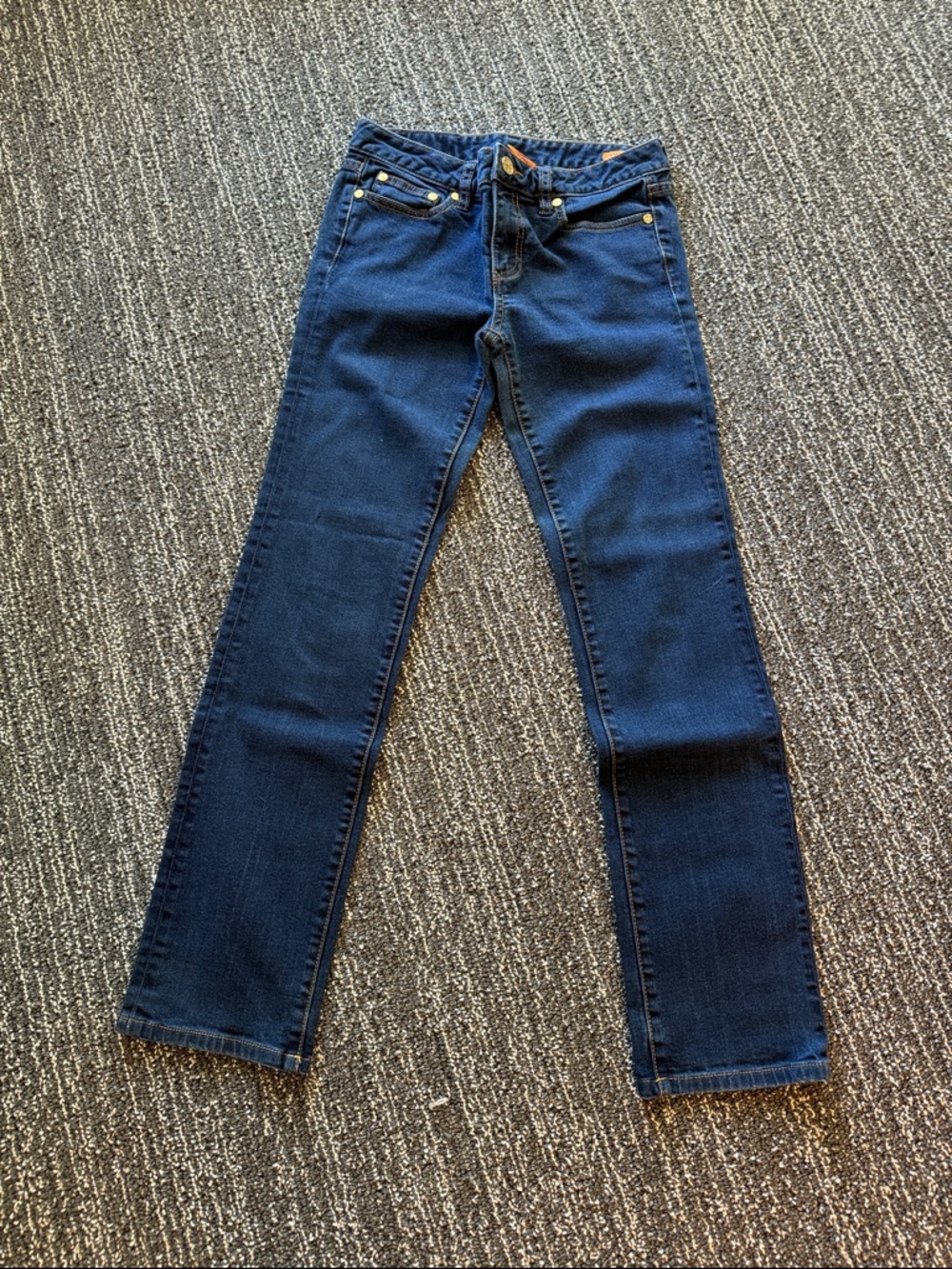 Tory Burch Women's Dark Indigo Straight Leg Jeans
